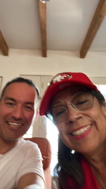 Catching up with a client at home