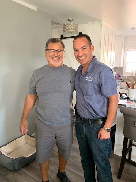 Home visit with a longtime client